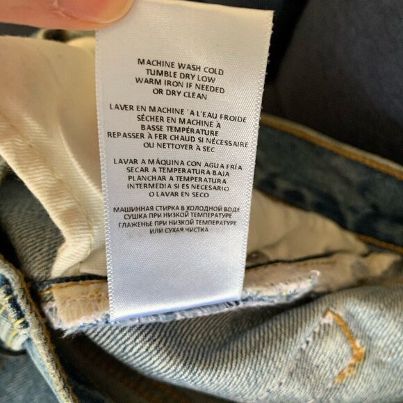 RE/DONE 70's Ultra High Rise Stove Pipe Jeans Blue Women’s 27 NWT Anthropologie - Picture 15 of 15